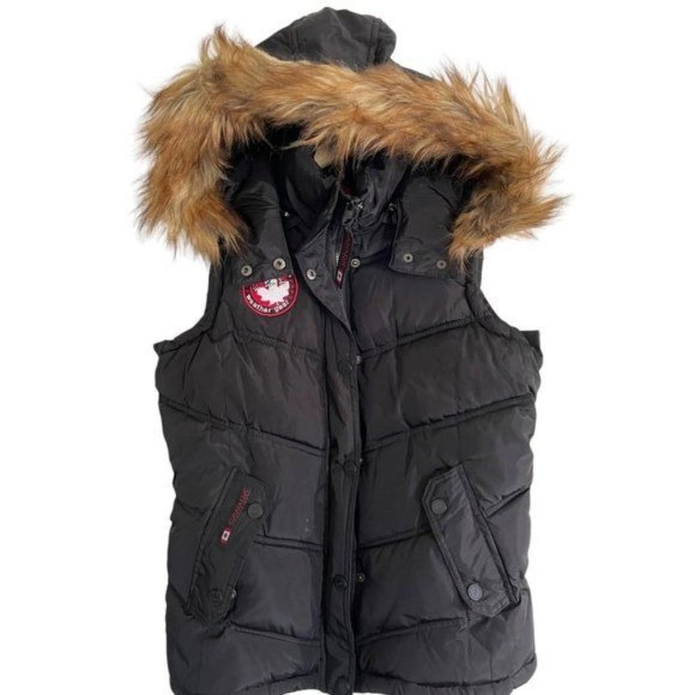 Canada Weathergear Removable Zip Hooded Puffer Vest